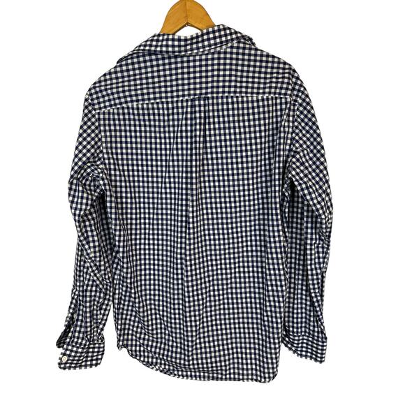 Club Monaco Blue White Checkered Button Down Casual Shirt Preppy Office Twee S - Picture 6 of 7
